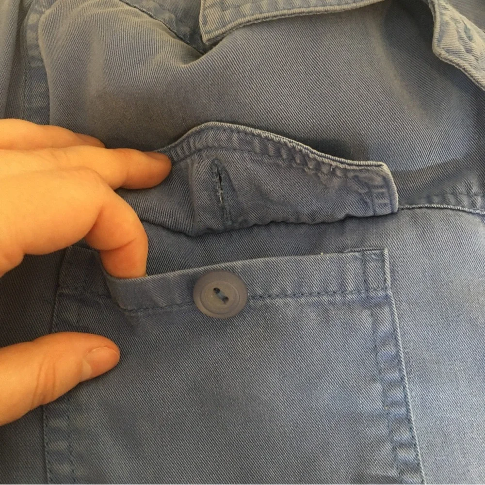 JM Collection | Blue Lightweight Jacket, 14 Petite - Picture 6 of 8